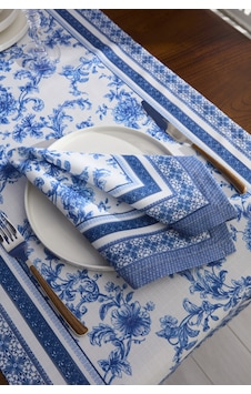 Karaca Home Rosario Dertsiz 2'li Kumaş Peçete 45x45 Cm Mavi Karaca Home Rosario Dertsiz 2'li Kumaş Peçete 45x45 Cm Mavi