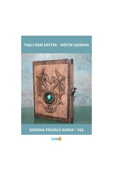 Ejderha İşlemeli Taşlı Deri Defter 20x15 Cm Çok Renkli Ejderha İşlemeli Taşlı Deri Defter 20x15 Cm Çok Renkli