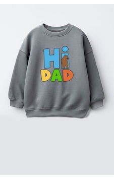 Monila Unisex Çocuk Pamuklu Bisiklet Yaka Slogan Baskılı Sweatshirt Antrasit Monila Unisex Çocuk Pamuklu Bisiklet Yaka Slogan Baskılı Sweatshirt Antrasit