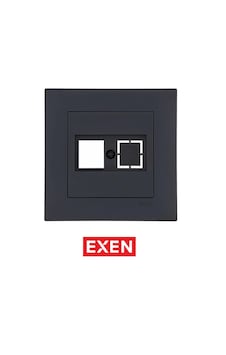 Exen Füme Data Priz Jaksız Mekanizma Çerçeve Dahildir Exen Füme Data Priz Jaksız Mekanizma Çerçeve Dahildir