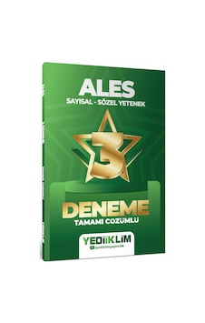 Yediiklim Yayınları 2027 Ales Sayısal Sözel Yetenek Tamamı Çözümlü 3 Yıldız Deneme Yediiklim Yayınları 2027 Ales Sayısal Sözel Yetenek Tamamı Çözümlü 3 Yıldız Deneme