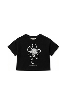 Cichlid Kız Çocuk Çiçekli Tshirt Siyah Siyah Cichlid Kız Çocuk Çiçekli Tshirt Siyah Siyah