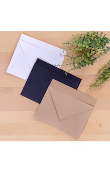 Standart Zarf Seti, 13x18 Cm 6 Adet Kraft-beyaz-siyah Standart Zarf Seti, 13x18 Cm 6 Adet Kraft-beyaz-siyah