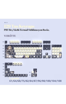 129 Tuş Yan Baskılı Termal Süblimasyon Pbt Manyetik-mekanik Uyumlu Klavye Tuşları Klavye Keycaps 129 Tuş Yan Baskılı Termal Süblimasyon Pbt Manyetik-mekanik Uyumlu Klavye Tuşları Klavye Keycaps