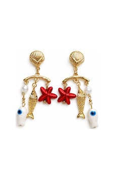 Çelik Balık Charm Küpe Gold 02322866 Çelik Balık Charm Küpe Gold 02322866