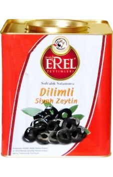 Erel Zeytinleri Dilimli Siyah Zeytin Teneke 8 KG Erel Zeytinleri Dilimli Siyah Zeytin Teneke 8 KG