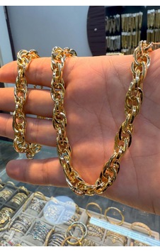 Taşsız Spor Takım 14 K Yeşil Altın Renginde Vip Çelik Kolye Taşsız Spor Takım 14 K Yeşil Altın Renginde Vip Çelik Kolye