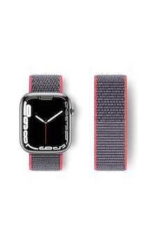 İos Watch Uyumlu 42mm Hasırlı Cırtcırtlı Kordon - Pembe İos Watch Uyumlu 42mm Hasırlı Cırtcırtlı Kordon - Pembe