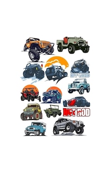 Jeep Offroad Araba Sticker Set 13 Parça Telefon, Tablet, Defter, Laptop Sticker Jeep Offroad Araba Sticker Set 13 Parça Telefon, Tablet, Defter, Laptop Sticker