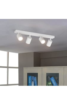 Riolıght Modern2 Beyaz Mutfak,salon,giyinme Odası,cafeler İçin Gün İşiğı Metal 4lü Spot Ampul Dahil Beyaz