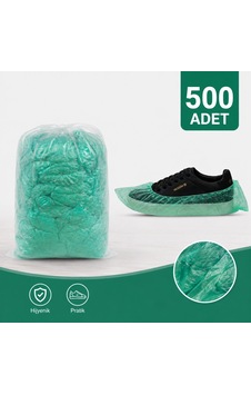 Yeşil Galoş 500 Adet Tek Kullanımlık Ayakkabı Galoşu Hijyenik Koruyucu Galoş
