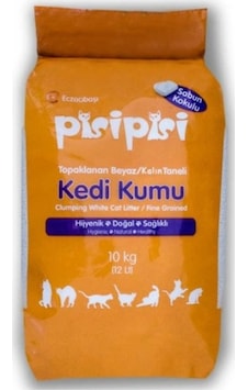 Pisi Pisi Sabun Kokulu Topaklaşan Kalın Taneli Kedi Kumu 10 KG Pisi Pisi Sabun Kokulu Topaklaşan Kalın Taneli Kedi Kumu 10 KG