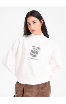 Discovery Expedition D6wl-swt3523 Kırık Beyaz Kadın Bisiklet Yaka Crop Sweatshirt Discovery Expedition D6wl-swt3523 Kırık Beyaz Kadın Bisiklet Yaka Crop Sweatshirt