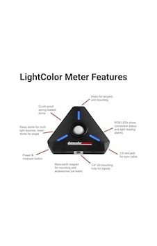 Datacolor Lightcolor Metre - Fotoğraf, Video Ve Sinema İçin Bluetooth Özellikli Işık Ve Renk Sıcaklığı Ölçer - Sürekli Gerçek Zamanlı Veri Akışı - Taşınabilir, Kompakt, Düşmeye Dayanıklı