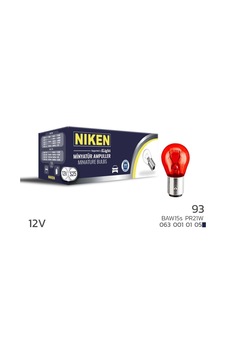 Niken 12v 93 Ampul Yt Pr21w Kırmızı Baw15s 10 Lu