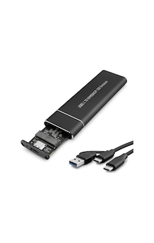 Ssd Kutu Type-c 3.1 + Usb3.0 Nvme M2 Chıp Jms581d Siyah Hdx1769 5'li Ssd Kutu Type-c 3.1 + Usb3.0 Nvme M2 Chıp Jms581d Siyah Hdx1769 5'li