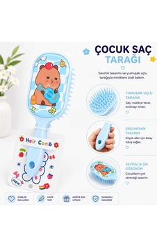 5 Farklı Seçenekli Sevimli Hayvan Desenli Yumuşak Uçlu Ergonomik Çocuk Saç Tarağı Fırçası, 5 Farklı Seçenekli Sevimli Hayvan Desenli Yumuşak Uçlu Ergonomik Çocuk Saç Tarağı Fırçası,