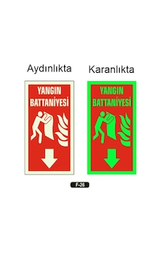 Fosforlu Yangın Battaniyesi Levhası