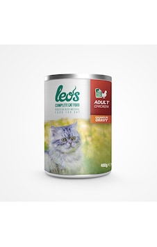 Leos Tavuk Parça Etli Soslu Konserve Yetişkin Kedi Maması 12 x 400 G Leos Tavuk Parça Etli Soslu Konserve Yetişkin Kedi Maması 12 x 400 G