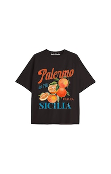Kalic Studio Unisex Oversize Palermo Sicilia Tshirt Siyah Kalic Studio Unisex Oversize Palermo Sicilia Tshirt Siyah