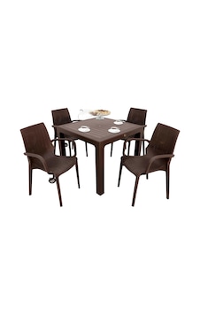 Depootoptan Mandella Elit Rattan 90 x 90 CM Nirvana Koltuk Camlı Masa Takımı Kahve Kahverengi Depootoptan Mandella Elit Rattan 90 x 90 CM Nirvana Koltuk Camlı Masa Takımı Kahve Kahverengi
