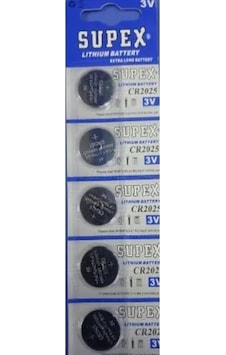 Supex Cr2025 3 V. Lithium Cihaz Pili 5 Li Kart