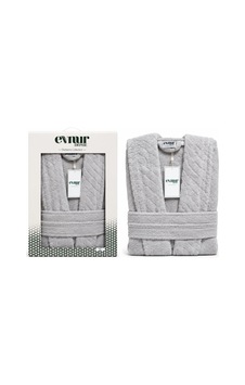 Evnur Home Tek Bornoz Kutulu Gri Evnur Home Tek Bornoz Kutulu Gri