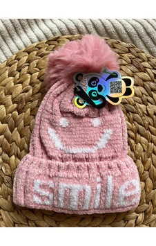 Prahar Kız Çocuk Smiley Desenli İçi Peluş Dokulu Ponponlu Kışlık Bere Beyaz Prahar Kız Çocuk Smiley Desenli İçi Peluş Dokulu Ponponlu Kışlık Bere Beyaz