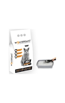 Wondersand Kokusuz Süper Topaklaşan Aktif Karbon İnce Bentonit Kedi Kumu 20 L Wondersand Kokusuz Süper Topaklaşan Aktif Karbon İnce Bentonit Kedi Kumu 20 L