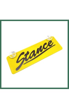 En-cag Stance Yazılı Sarı Dekor Plaka Vantuzlu Cam Süsü 22x7.5cm Bss En-cag Stance Yazılı Sarı Dekor Plaka Vantuzlu Cam Süsü 22x7.5cm Bss