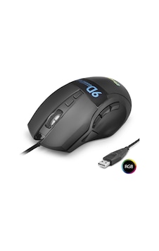 Ergonomik Rgb Oyun Mouse 12800 Dpı 9 Tuşlu Siyah Ergonomik Rgb Oyun Mouse 12800 Dpı 9 Tuşlu Siyah