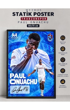 Mythos Lisanslı Statik Poster Trabzonspor Paul Onuachu 50x70 Cm