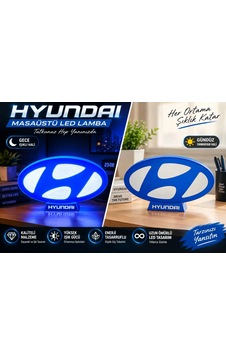 Hyundai Masa Lambası , Hyundai Logolu Led Işıklı Masa Lambası , Hyundai Gündüz Gece Masa Lambası Siyah Hyundai Masa Lambası , Hyundai Logolu Led Işıklı Masa Lambası , Hyundai Gündüz Gece Masa Lambası Siyah