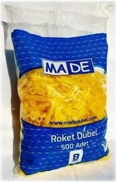 Made Roket Dübel 8 Mm 500 Lü Made Roket Dübel 8 Mm 500 Lü