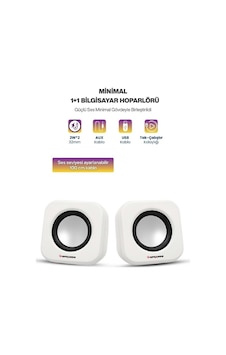 Sprange Sr-pn99 2w 2 Usb 2.0 + 3.5mm 5v Pc Bilgisayar Hoparlör Beyaz Sprange Sr-pn99 2w 2 Usb 2.0 + 3.5mm 5v Pc Bilgisayar Hoparlör Beyaz