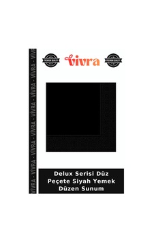 Delux Serisi Düz Peçete Siyah Yemek Düzen Sunum Delux Serisi Düz Peçete Siyah Yemek Düzen Sunum