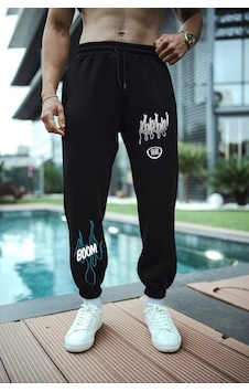 Moda Assema Kışlık Üç İplik Baskılı Eşofman Pantolon - Siyah Çok Renkli Moda Assema Kışlık Üç İplik Baskılı Eşofman Pantolon - Siyah Çok Renkli
