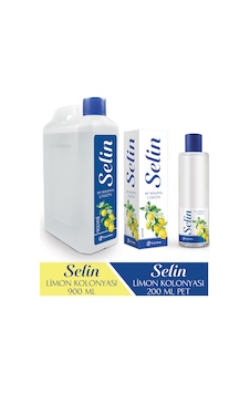 Selin 80 Derece Limon Kolonyası Bidon 900 ML + Selin 80 Derece Limon Kolonyası Pet Şişe 200 ML Selin 80 Derece Limon Kolonyası Bidon 900 ML + Selin 80 Derece Limon Kolonyası Pet Şişe 200 ML