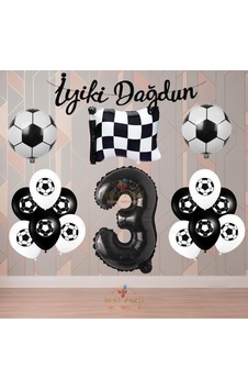 Best Siyah-beyaz Futbol Taraftartemalı Doğum Günü Parti Seti Yaş-3 Diğer Best Siyah-beyaz Futbol Taraftartemalı Doğum Günü Parti Seti Yaş-3 Diğer