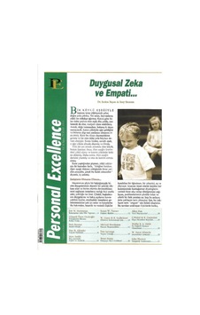 Personal Excellence - Yaşam Rotanızı Keşfedin - Duygusal Zeka Ve Empati - Retro Eski Basım Koleksiyon Eylül 2005 Yıl:6 Sayı:71