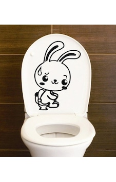 Klozet Banyo Sticker Komik Resim 6 Siyah Klozet Banyo Sticker Komik Resim 6 Siyah