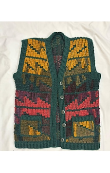 Özgürhandmade Kadın El Örgüsü Yelek Haki Yeşil Özgürhandmade Kadın El Örgüsü Yelek Haki Yeşil
