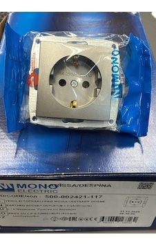 Mono Despina Antrasit Topraklı Priz 500002421117 - Çerçevesiz Mono Despina Antrasit Topraklı Priz 500002421117 - Çerçevesiz