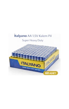 İtalyano Aa 1.5v Kalem Pil 60 Adet Super Heavy Duty 15 Paket