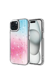 Apple iPhone Uyumlu 15 Kılıf Simli Desenli Parlak Zore Task Kapak Apple iPhone Uyumlu 15 Kılıf Simli Desenli Parlak Zore Task Kapak