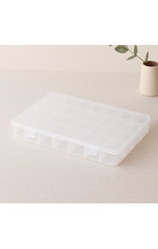 28 Bölmeli Organizer Kutusu - Plastik Şeffaf Kapak 28 Bölmeli Organizer Kutusu - Plastik Şeffaf Kapak