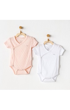 AndyWawa Bebek Zıbın Body 2 Parça Ac25555 Pembe - Beyaz AndyWawa Bebek Zıbın Body 2 Parça Ac25555 Pembe - Beyaz