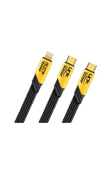 Linktech K475 Mecha Style 2'in 1 Type-C Lightning 65 W Şarj Kablosu Linktech K475 Mecha Style 2'in 1 Type-C Lightning 65 W Şarj Kablosu