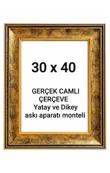 30 X 40 Fotograf Resim Belge Serifika Diploma Çerçevesi Gerçek Camlı 014
