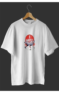 Vexor 1 Mayıs Emek Ve Dayanışma Günü Baskılı Oversize Bisiklet Yaka T-shirt - Beyaz 444349 Vexor 1 Mayıs Emek Ve Dayanışma Günü Baskılı Oversize Bisiklet Yaka T-shirt - Beyaz 444349